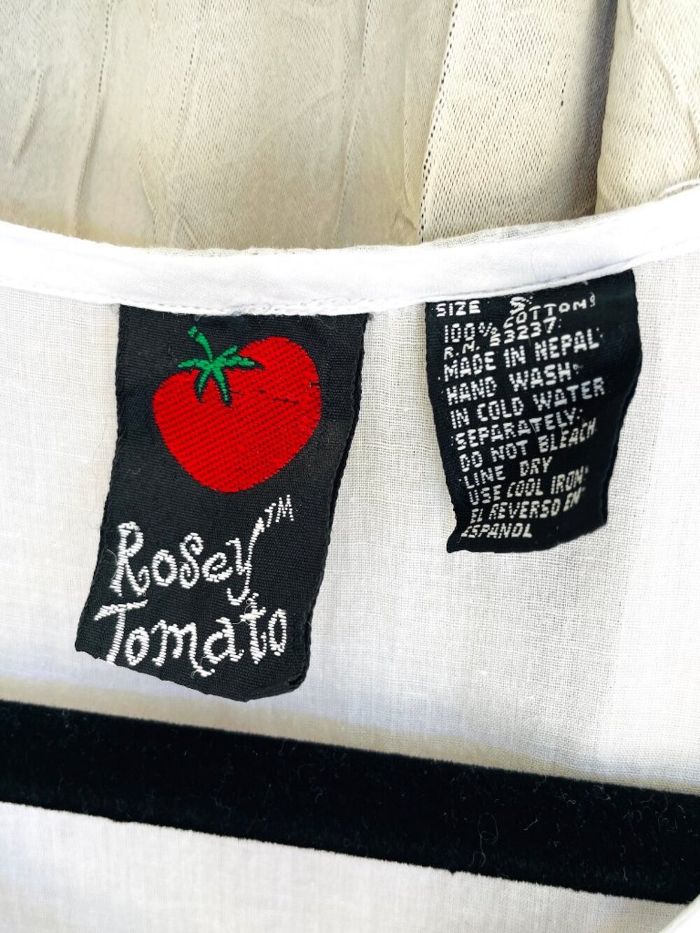 Rosey Tomato Small White Embroidered Crinkle Cotton Short Sleeve Boho Midi Dress - Picture 4 of 8